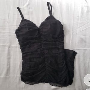 Papaya Mesh Bodycon Mini Dress